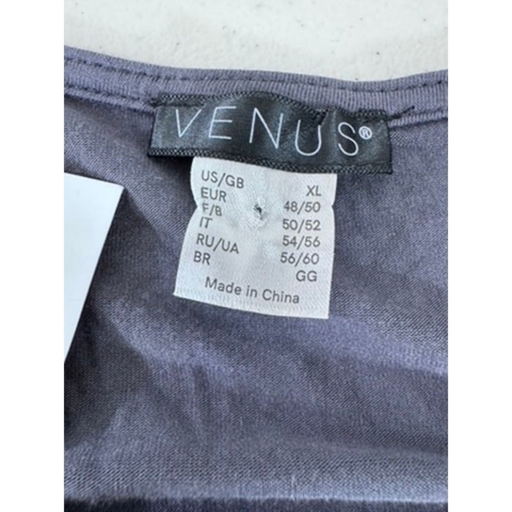 NWT!!"VENUS" Lace Up Sexy Gray Top, Long Sleeve, Rouched, Dark Romance,Size XL - Picture 6 of 11